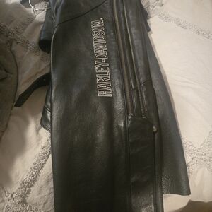 Harley-Davidson Black Leather Biker Chaps